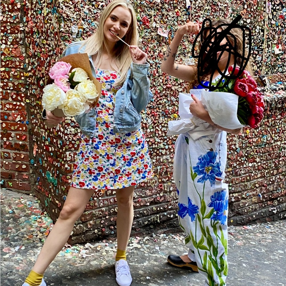 RIXO Floral Print Dress